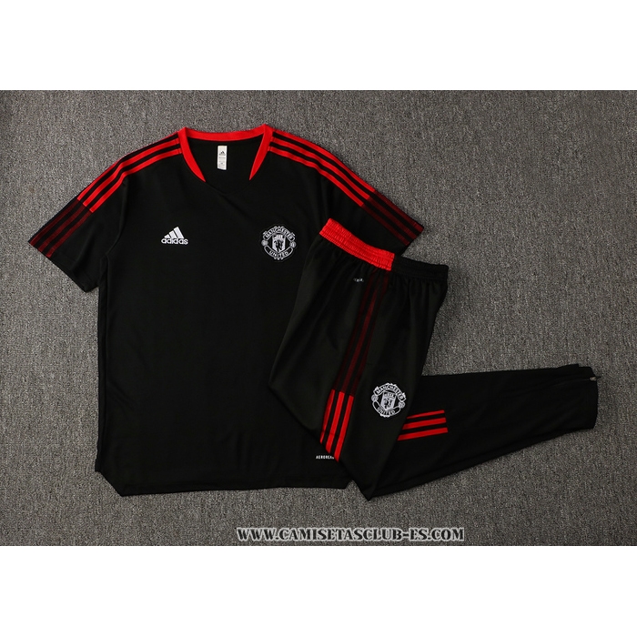 Chandal del Manchester United 21-22 Manga Corta Negro
